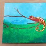 Chameleon Buddies (Canvas) presented by Brush Crazy at Brush Crazy, Colorado Springs CO