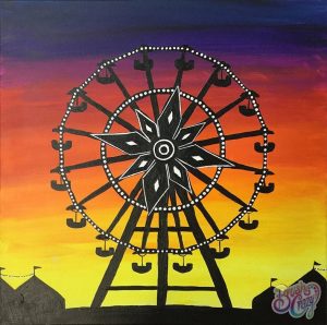 Ferris Wheel Sunset presented by Brush Crazy at Brush Crazy, Colorado Springs CO