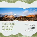 Teen Hike presented by Garden of the Gods Visitor & Nature Center at Garden of the Gods Visitor and Nature Center, Colorado Springs CO