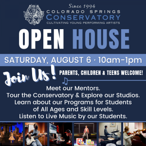 Colorado Springs Conservatory Open House presented by Colorado Springs Conservatory at Colorado Springs Conservatory, Colorado Springs CO