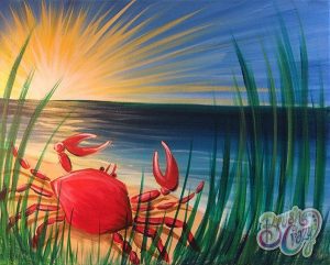 Crab on Beach Class presented by Brush Crazy at Brush Crazy, Colorado Springs CO