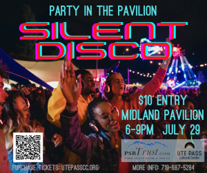 Silent Disco: Party in the Pavilion presented by Ute Pass Cultural Center at Ute Pass Cultural Center, Woodland Park CO