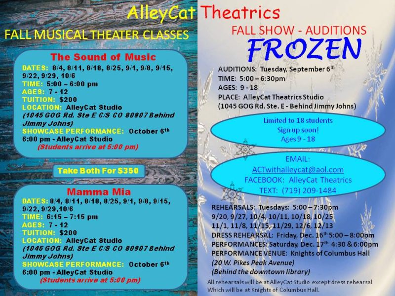 Gallery 1 - CALL FOR AUDITIONS: 'Frozen'