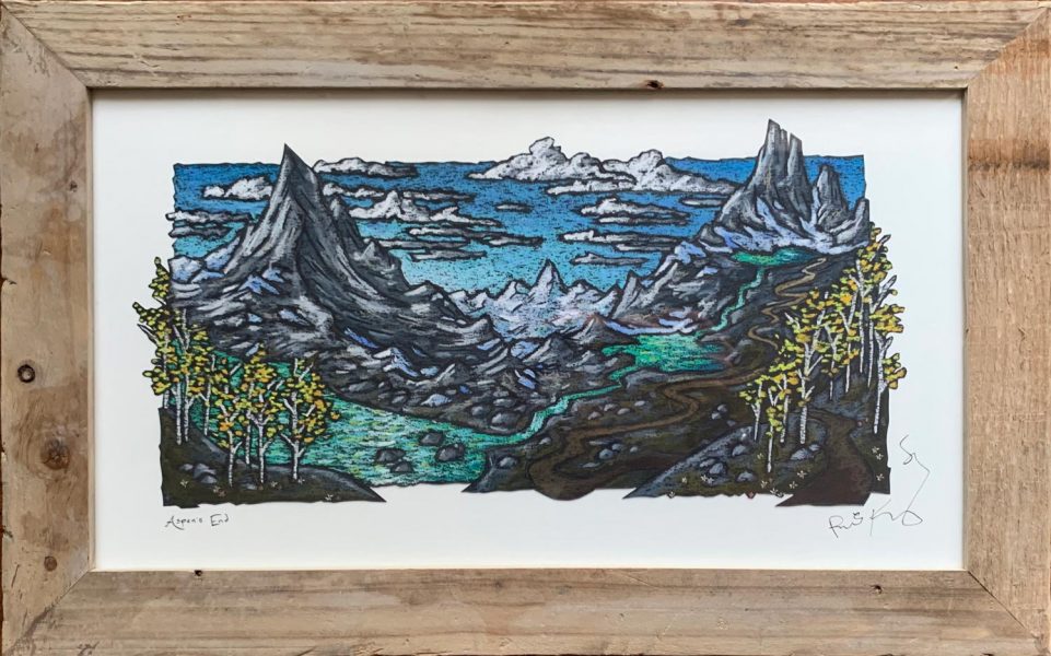 Gallery 3 - A painting of mountains by Patrick Kochanasz.