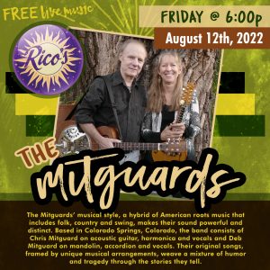The Mitguards presented by Poor Richard's Downtown at Rico's Cafe, Chocolate and Wine Bar, Colorado Springs CO