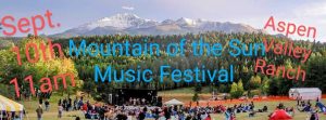 Mountain of the Sun Music Festival presented by Rocky Mountain Highway Music Collaborative at ,  