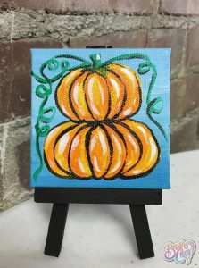 Pumpkin Stack Mini Canvas Class presented by Brush Crazy at Brush Crazy, Colorado Springs CO
