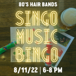 SINGO Music Bingo: 80’s Hair Bands presented by Goat Patch Brewing Company at Goat Patch Brewing Company, Colorado Springs CO