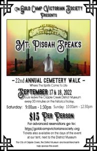 Mt. Pisgah Speaks Cemetery Walk presented by Gold Camp Victorian Society at ,  