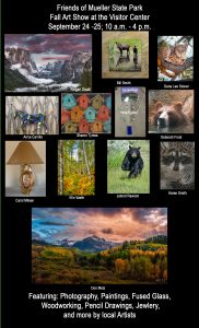 Fall Art Show and Fundraiser for Mueller State Park presented by  at ,  