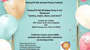 Poetry 719 Festival: 5 Year Birthday Party & Showcase presented by Poetry 719 at Ent Center for the Arts, Colorado Springs CO