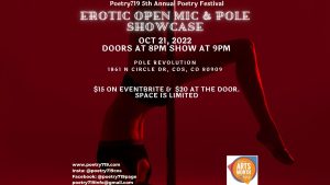 Poetry 719 Festival: Erotic Open Mic presented by Poetry 719 at ,  