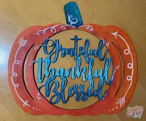 ‘Grateful Thankful Blessed’ Pumpkin Class presented by Brush Crazy at Brush Crazy, Colorado Springs CO