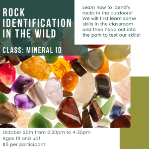 Rock Identification in the Wild: Mineral ID presented by Garden of the Gods Visitor & Nature Center at Garden of the Gods Visitor and Nature Center, Colorado Springs CO