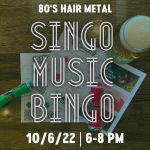 Singo Music Bingo: 80’s Hair Metal presented by Goat Patch Brewing Company at Goat Patch Brewing Company, Colorado Springs CO