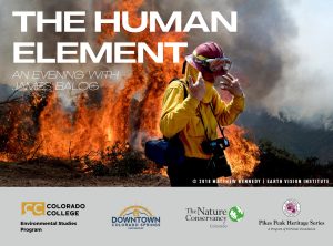 The Human Element: An Evening with James Balog presented by Colorado College at Cornerstone Arts Center Richard F. Celeste Theatre, Colorado Springs CO