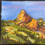 Gallery 2 - A painting of a mountain entitled 'Colorado Hike' by April Stark.