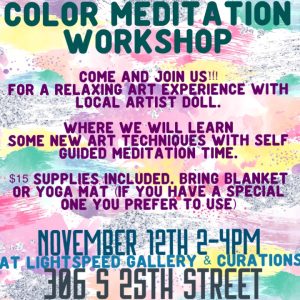 Color Meditation Workshop presented by Lightspeed Curations & Workshops at Lightspeed Curations & Workshops, Colorado Springs CO