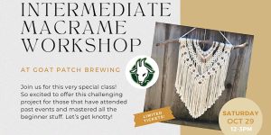 Make & Take Workshop: Macrame Wall Hanging presented by Goat Patch Brewing Company at Goat Patch Brewing Company, Colorado Springs CO