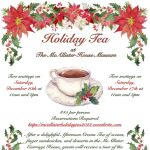 Holiday Tea presented by McAllister House Museum at McAllister House Museum, Colorado Springs CO