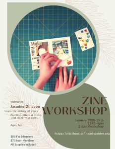 Make your own Zine workshop! presented by Bemis School of Art at the Colorado Springs Fine Arts Center at Colorado College at Bemis School of Art at the Colorado Springs Fine Arts Center at Colorado College, Colorado Springs CO