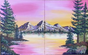 Mountain Lake Serenity Date Night Class presented by Brush Crazy at Brush Crazy, Colorado Springs CO