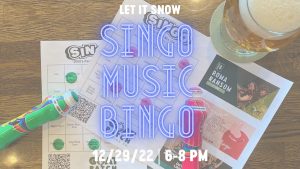 Singo Music Bingo: Let it Snow! presented by Goat Patch Brewing Company at Goat Patch Brewing Company, Colorado Springs CO