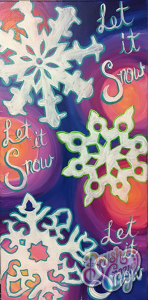 Snowflake Painting Class presented by Brush Crazy at Brush Crazy, Colorado Springs CO
