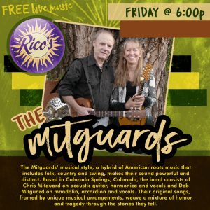 The Mitguards presented by Poor Richard's Downtown at Rico's Cafe, Chocolate and Wine Bar, Colorado Springs CO