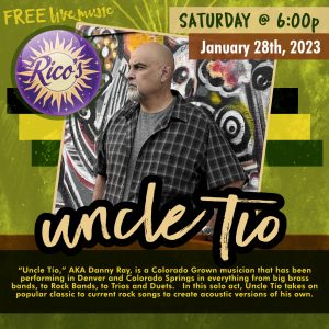 Uncle Tío presented by Poor Richard's Downtown at Rico's Cafe, Chocolate and Wine Bar, Colorado Springs CO