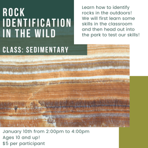 Rock Identification in the Wild: Sedimentary Rocks presented by Garden of the Gods Visitor & Nature Center at Garden of the Gods Visitor and Nature Center, Colorado Springs CO