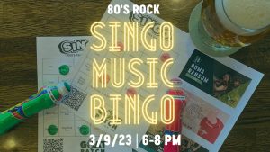 Singo Music Bingo: 80’s Rock presented by Goat Patch Brewing Company at Goat Patch Brewing Company, Colorado Springs CO