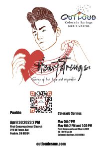 Heartstrings: Songs of Love Hope and Inspiration presented by Out Loud: The Colorado Springs Men's Chorus at First Congregational Church, Colorado Springs CO