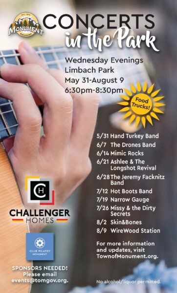 Music in the Park: Monument Summer Concert Series presented by Town of Monument at Limbach Park, Monument CO