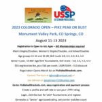 Colorado Open: Pikes Peak or Bust Pickleball Tournament presented by Pikes Peak Pickleball Association at Monument Valley Park, Colorado Springs CO
