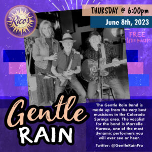 The Gentle Rain Trio presented by Poor Richard's Downtown at Rico's Cafe, Chocolate and Wine Bar, Colorado Springs CO