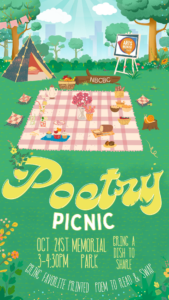 Arts Month Poetry Picnic presented by Non Book Club Book Club at Memorial Park, Colorado Springs, Colorado Springs CO