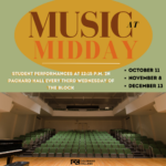 Colorado College Presents: Music at Midday presented by Colorado College Music Department at Colorado College: Packard Hall, Colorado Springs CO
