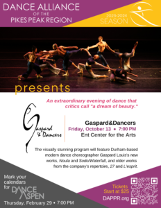 Gaspard & Dancers presented by Dance Alliance of the Pikes Peak Region at Ent Center for the Arts, Colorado Springs CO