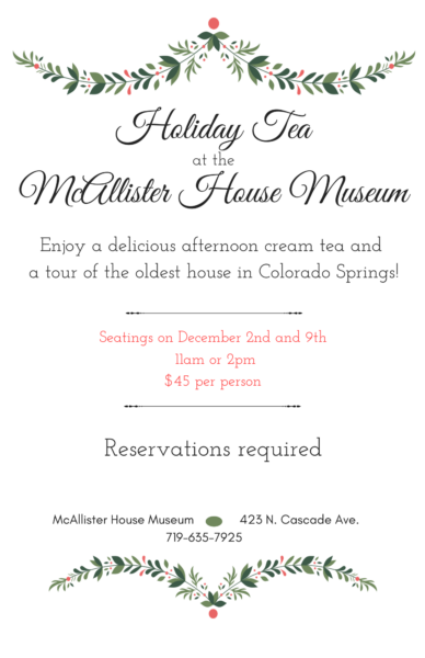 Gallery 1 - Holiday Tea at McAllister House Museum
