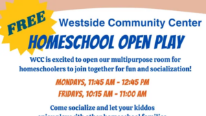 Homeschool Open Play presented by Westside Community Center at Westside Community Center, Colorado Springs CO