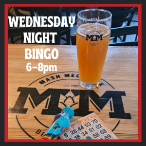 Wednesday Night Bingo presented by Rainy Day Activities in the Pikes Peak Region at Mash Mechanix Brewing Co, Colorado Springs CO