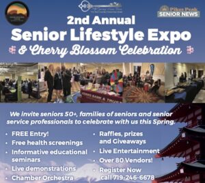 Senior Lifestyle Expo and Cherry Blossom Celebration presented by Rainy Day Activities in the Pikes Peak Region at Antlers Hotel, Colorado Springs CO