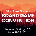 Board Game Convention presented by Pikes Peak Gamers at Manitou Springs City Hall, Manitou Springs CO