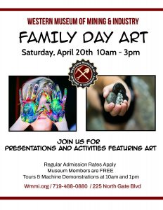 Family Day: Art presented by Western Museum of Mining & Industry at Western Museum of Mining and Industry, Colorado Springs CO