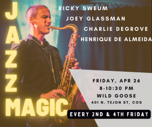 Ricky Sweum: Jazz Magic presented by The Wild Goose Meeting House at The Wild Goose Meeting House, Colorado Springs CO