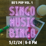 Singo Music Bingo: 80’s Pop Vol. 1 presented by Goat Patch Brewing Company at Goat Patch Brewing Company, Colorado Springs CO