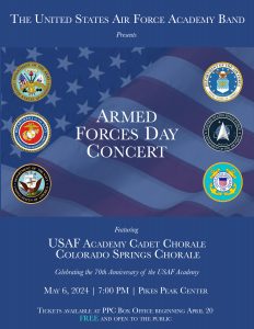 ‘Armed Forces Day’ presented by United States Air Force Academy Band at Pikes Peak Center for the Performing Arts, Colorado Springs CO